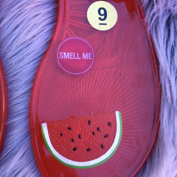 Katy Perry Red Watermelon Jelly Sandals - Picture 3 of 4